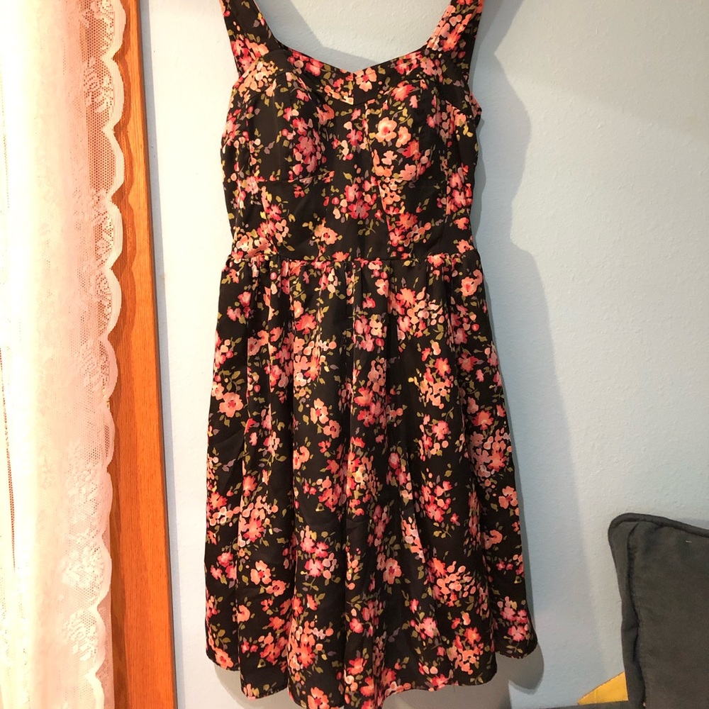 Floral Satin Dress